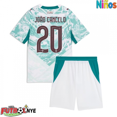 Camiseta Portugal Joao Cancelo #20 Visitante Equipación para niños Mundial 2026 manga corta (+ pantalones cortos)